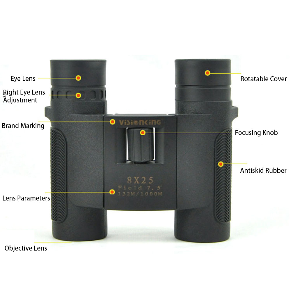 Visionking SW8x25 HD Binoculars 8x25 Magnification with BaK7 Prisms Hunting Waterproof Night Vision Design