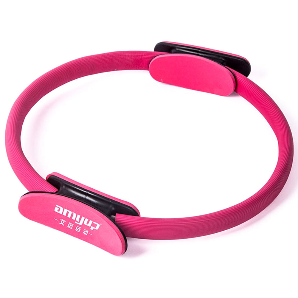 Uniqkart AP6225 Yoga Magic Ring Pilates Circle Exercise Equipment Workout Fitness Training Resistance Support Tool - Rose