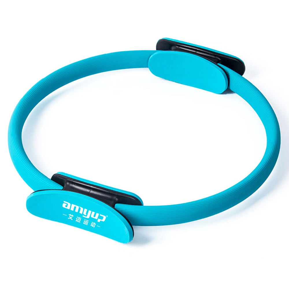 Uniqkart AP6225 Yoga Magic Ring Pilates Circle Exercise Equipment Workout Fitness Training Resistance Support Tool - Cyan