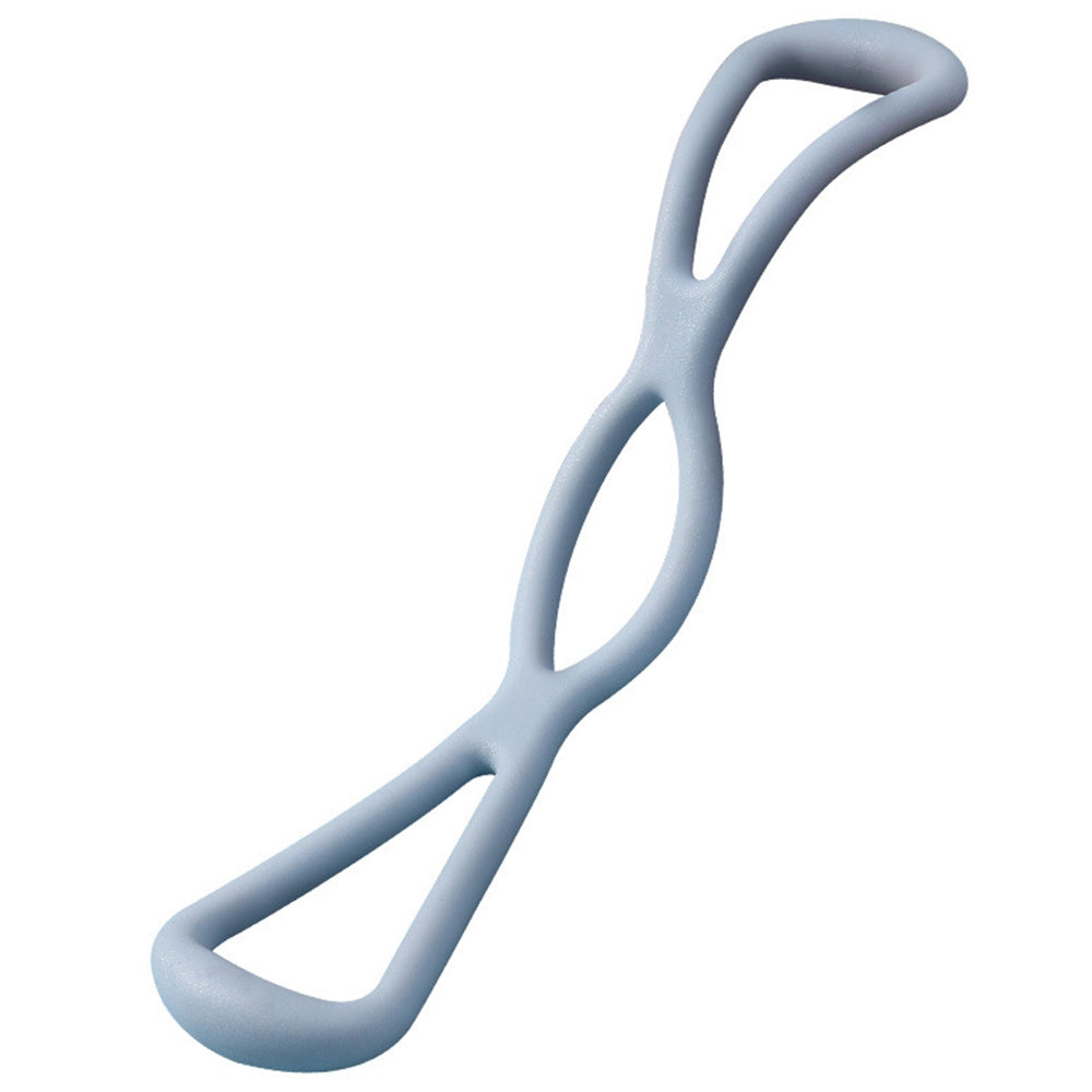 Uniqkart Fitness Resistance Band 8 Shape Tensioner TPR Back Stretch Belt Home Training Device Elastic Rope - Blue