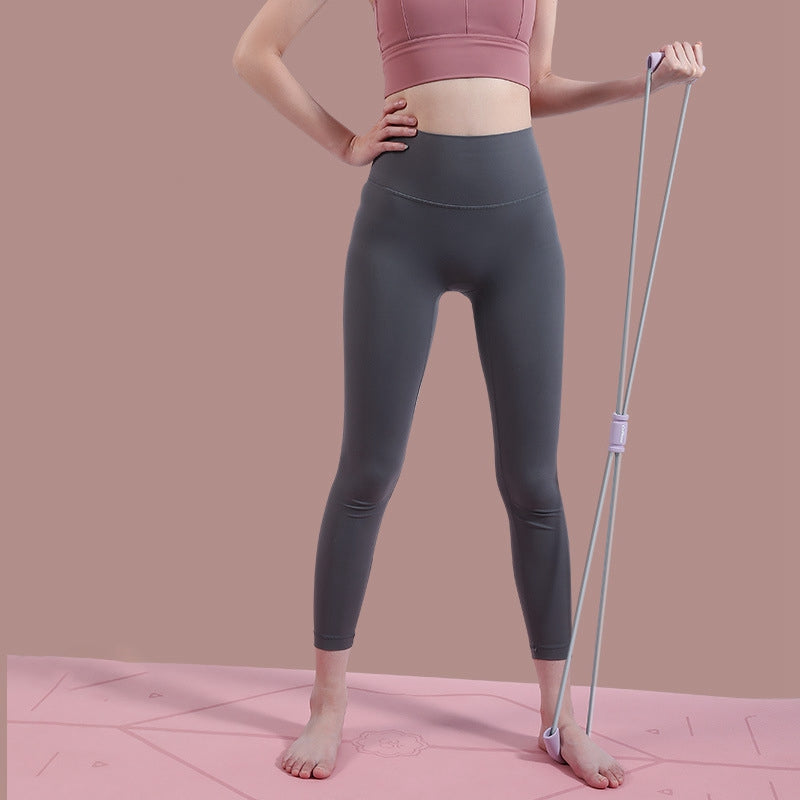 Uniqkart Figure 8 Fitness Resistance Band Yoga Strap Fitness Pulling Rope Workout Elastic Exercise Band - Pink