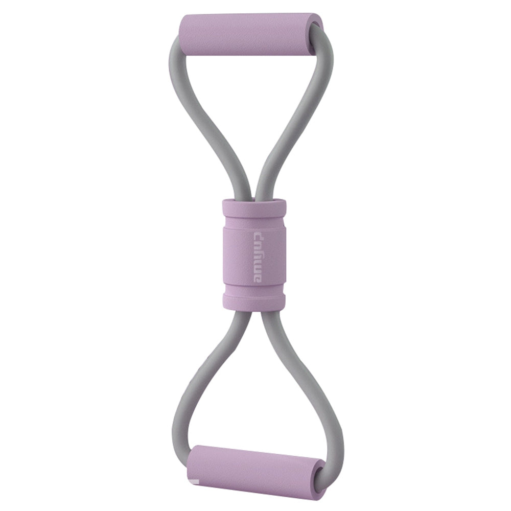 Uniqkart Figure 8 Fitness Resistance Band Yoga Strap Fitness Pulling Rope Workout Elastic Exercise Band - Purple