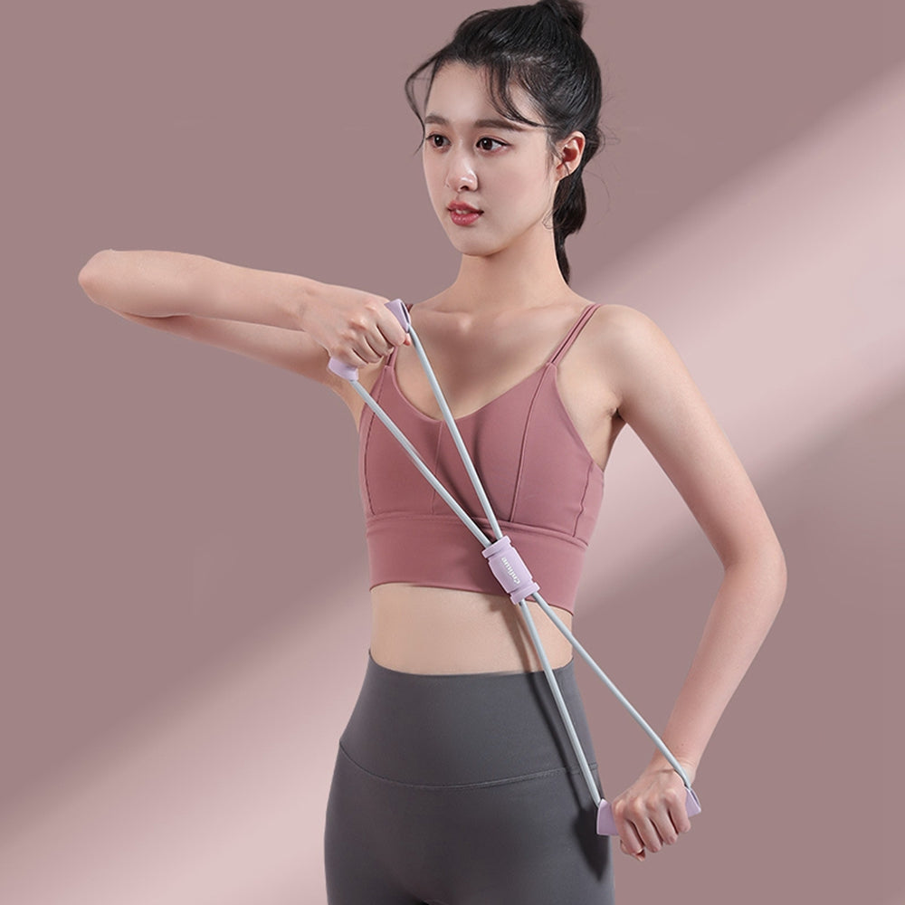 Uniqkart Figure 8 Fitness Resistance Band Yoga Strap Fitness Pulling Rope Workout Elastic Exercise Band - Green