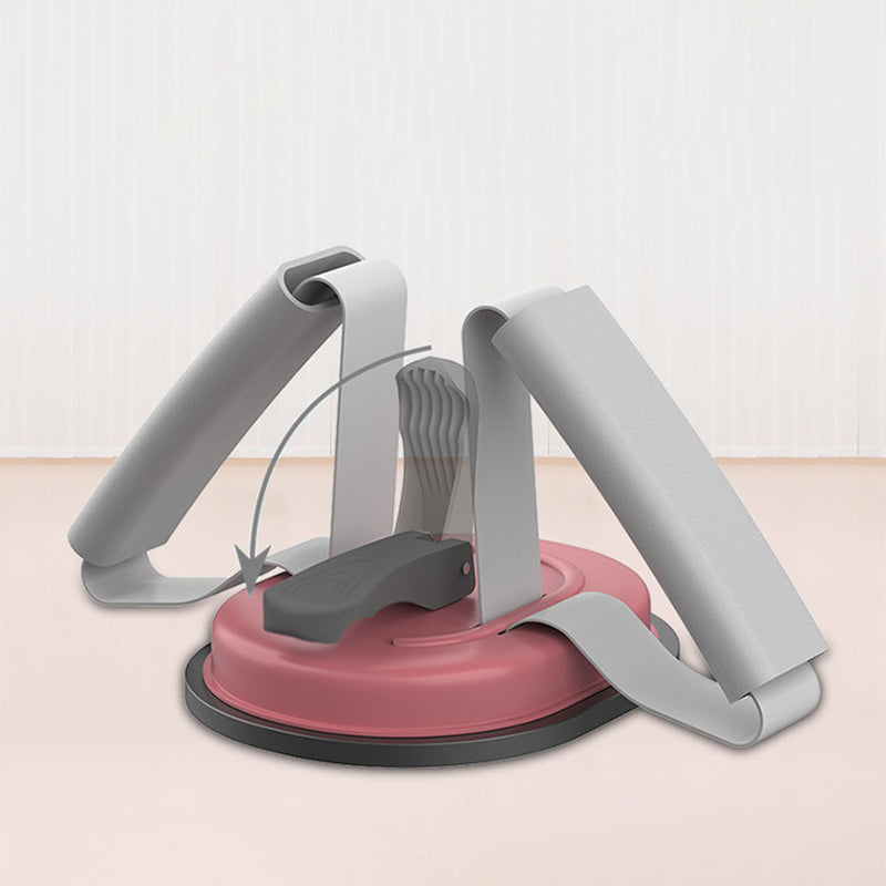 Uniqkart Floor Sit Up Bar Abdominal Muscle Trainer Suction Cup Situps Bar Aid Belly Fitness Weight Loss Body Waist Leg Slimming Equipment - Pink/Grey
