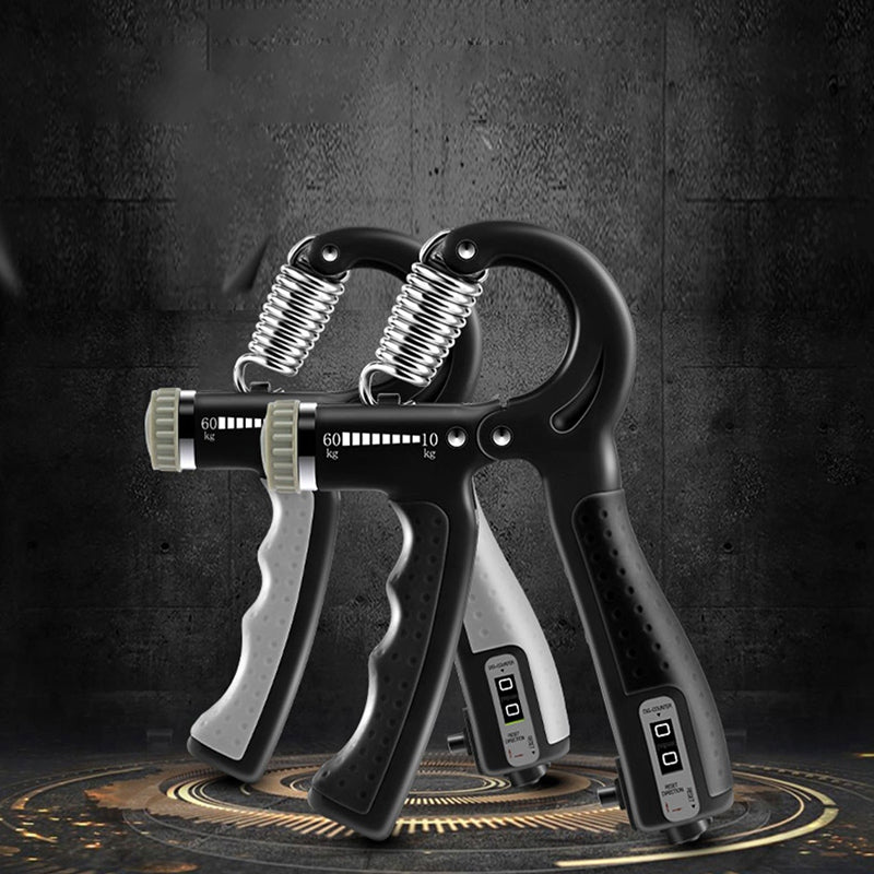 Uniqkart Adjustable Resistance Hand Grip Strength Trainer Hand Gripper Fingers Arm Muscle Exerciser - Black