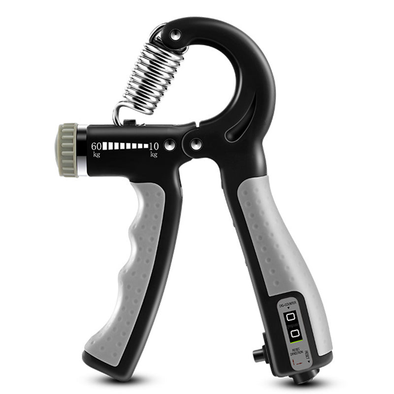 Uniqkart Adjustable Resistance Hand Grip Strength Trainer Hand Gripper Fingers Arm Muscle Exerciser - Grey