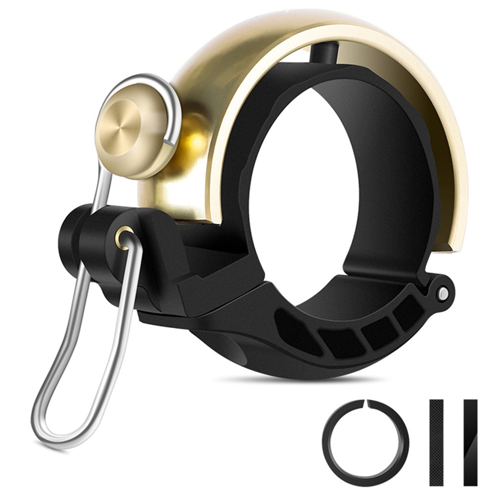 YP0706049 Mini Bicycle Bell Copper Shell Handlebar Horn Ultralight Safety Bell for MTB Cycling - Gold