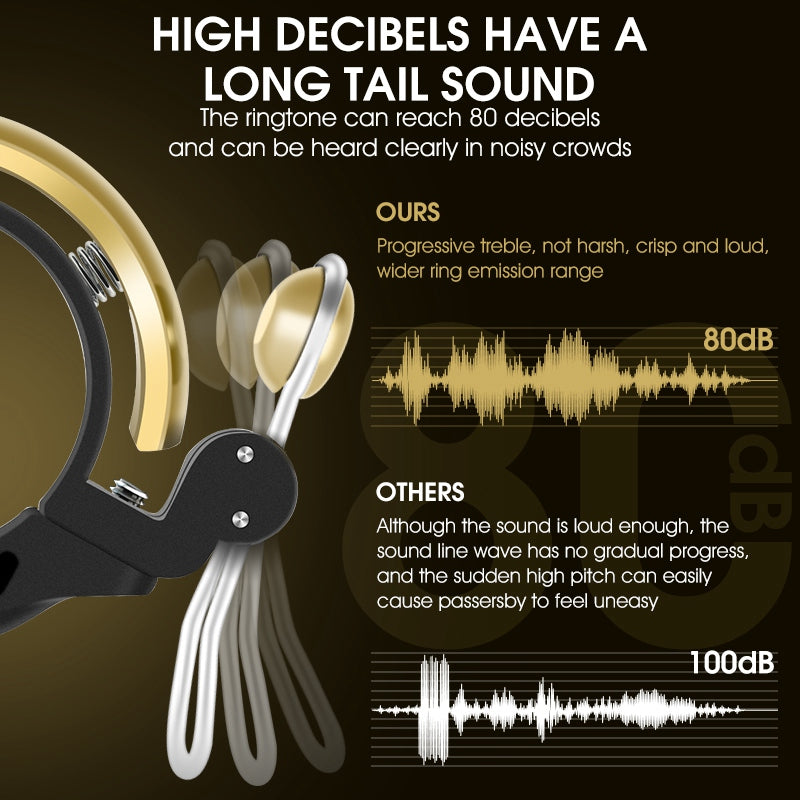 YP0706049 Mini Bicycle Bell Copper Shell Handlebar Horn Ultralight Safety Bell for MTB Cycling - Gold