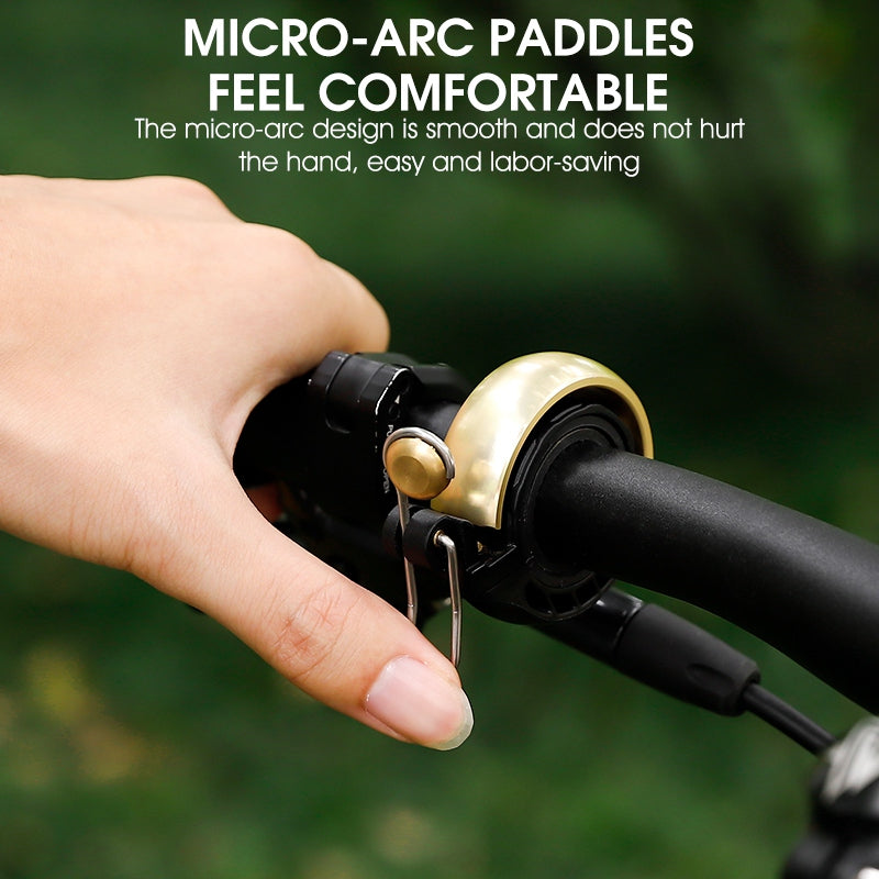YP0706049 Mini Bicycle Bell Copper Shell Handlebar Horn Ultralight Safety Bell for MTB Cycling - Gold