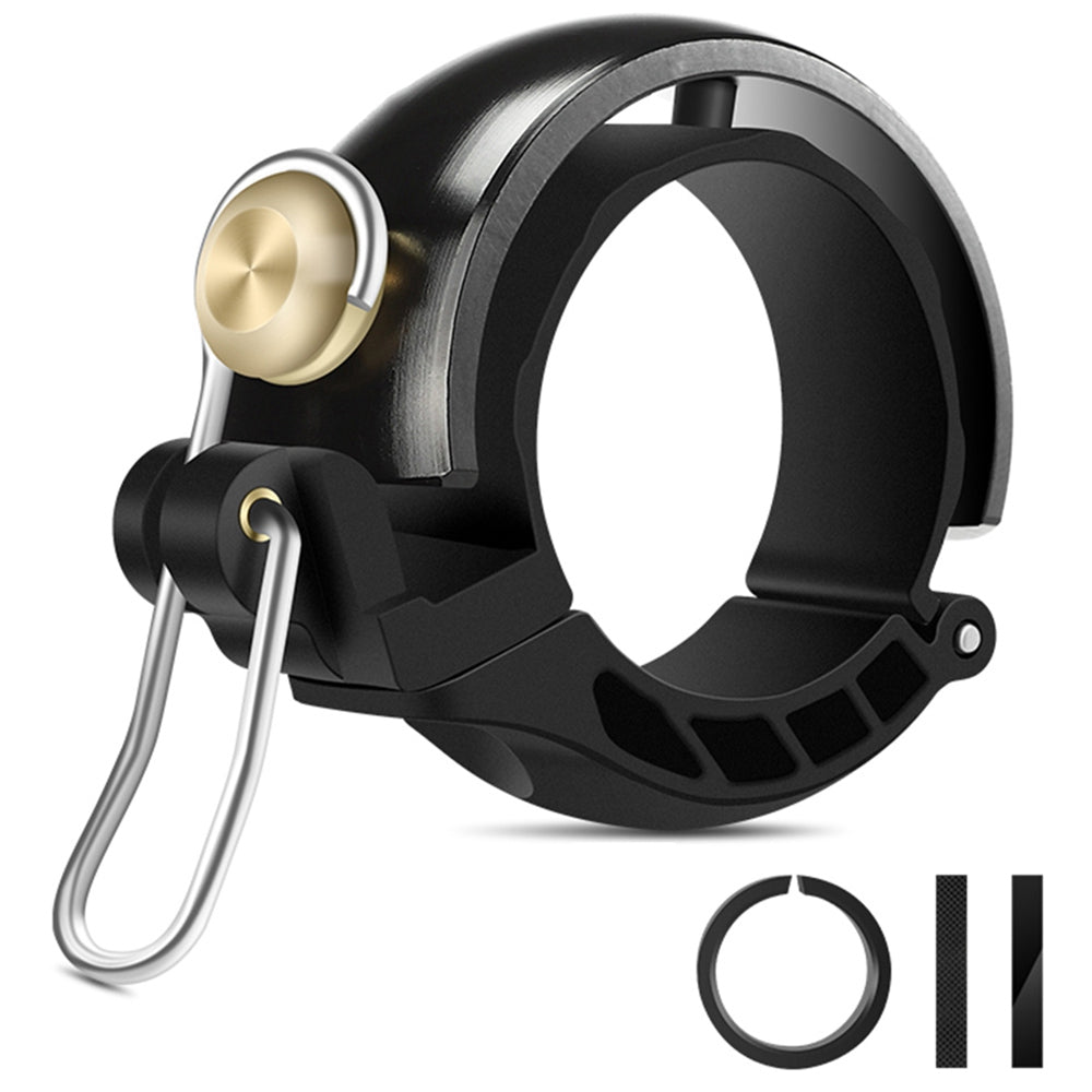 YP0706049 Mini Bicycle Bell Copper Shell Handlebar Horn Ultralight Safety Bell for MTB Cycling - Black