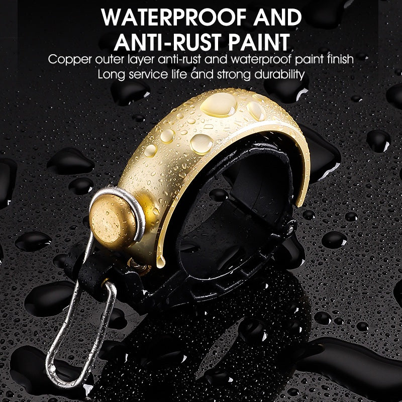 YP0706049 Mini Bicycle Bell Copper Shell Handlebar Horn Ultralight Safety Bell for MTB Cycling - Black