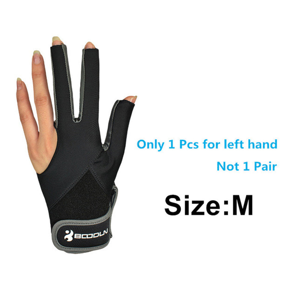 Boodun M200932 1Pc Breathable Billiard Pool Gloves Shooters Snooker Cue Sport Glove - Grey / M