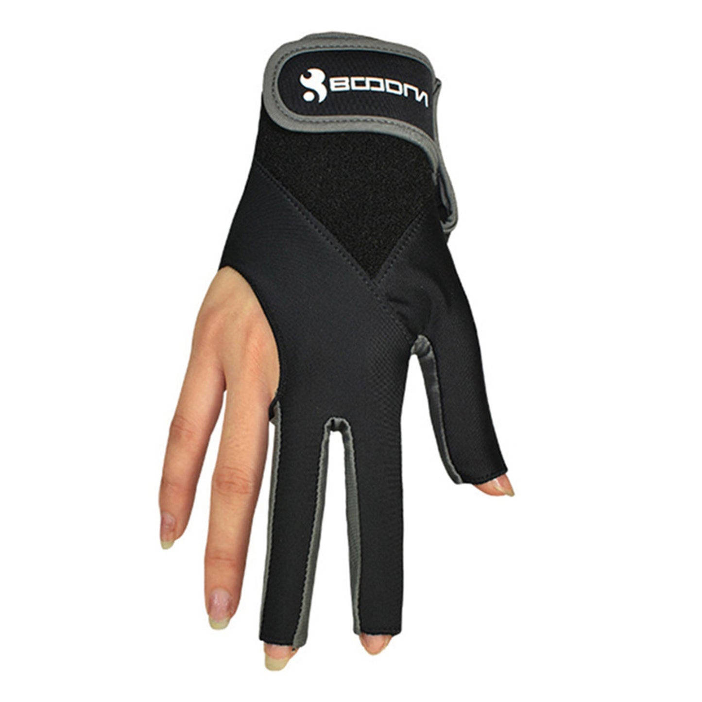 Boodun M200932 1Pc Breathable Billiard Pool Gloves Shooters Snooker Cue Sport Glove - Grey / L