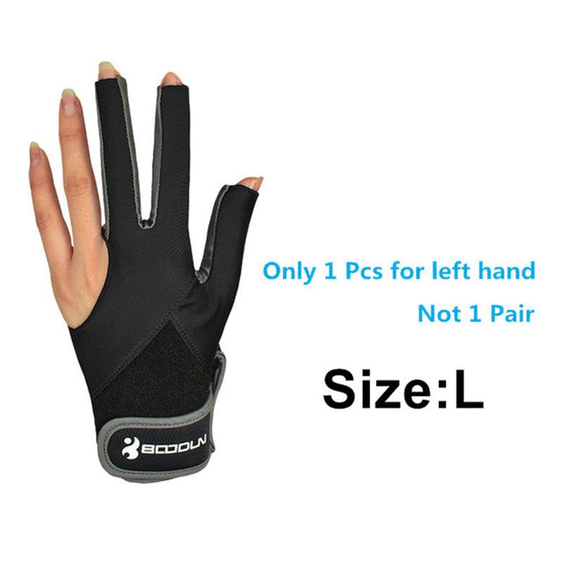 Boodun M200932 1Pc Breathable Billiard Pool Gloves Shooters Snooker Cue Sport Glove - Grey / L