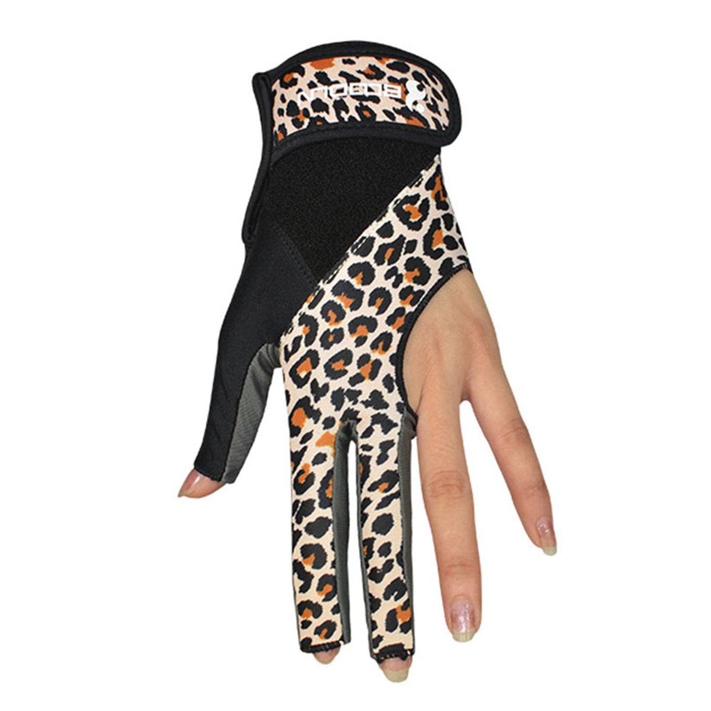 Boodun M200932 1Pc Breathable Billiard Pool Gloves Shooters Snooker Cue Sport Glove - Leopard / M