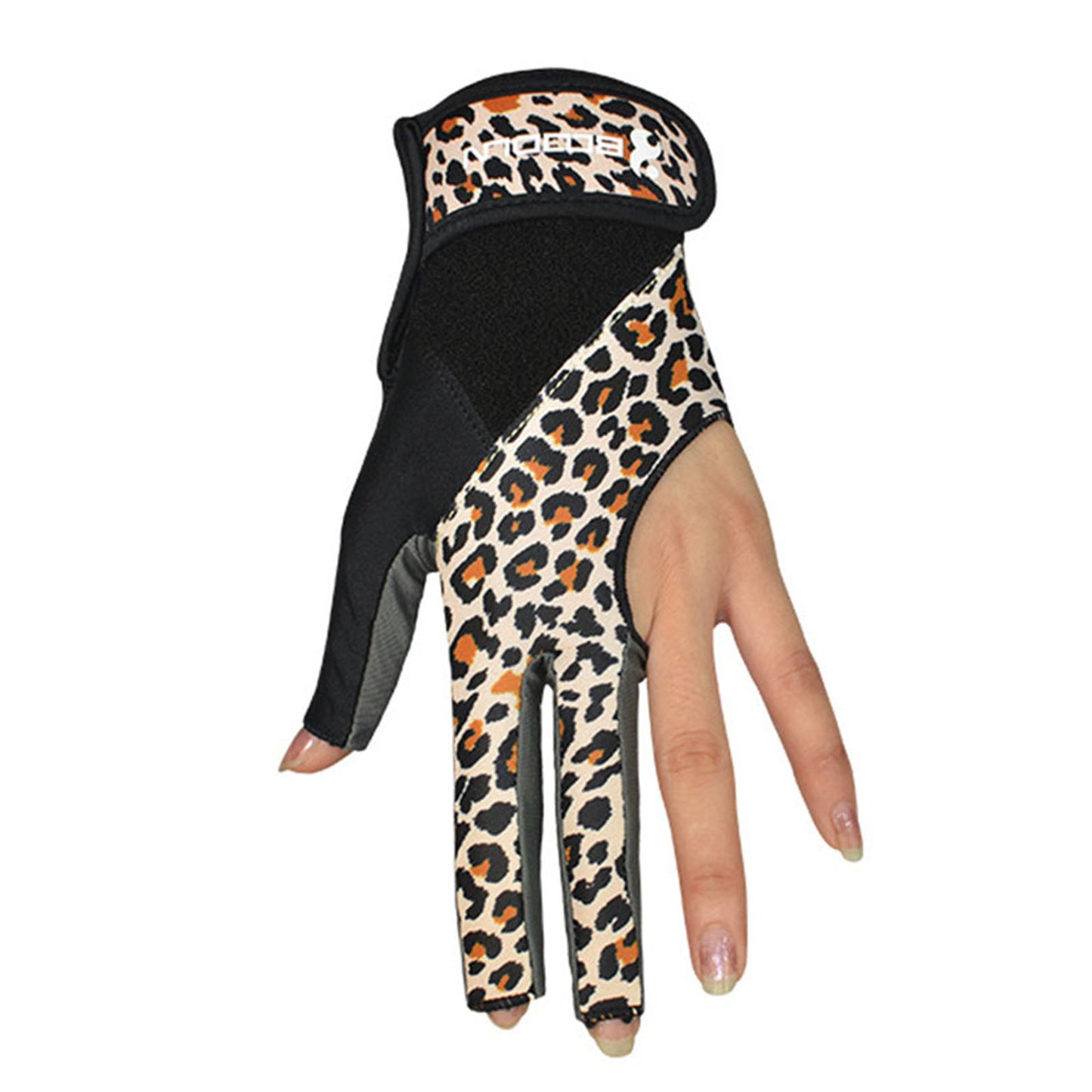 Boodun M200932 1Pc Breathable Billiard Pool Gloves Shooters Snooker Cue Sport Glove - Leopard / L