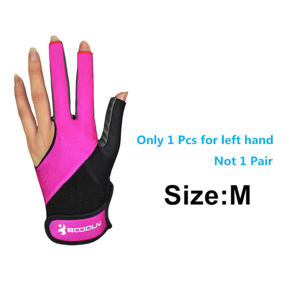 Boodun M200932 1Pc Breathable Billiard Pool Gloves Shooters Snooker Cue Sport Glove - Purple / M
