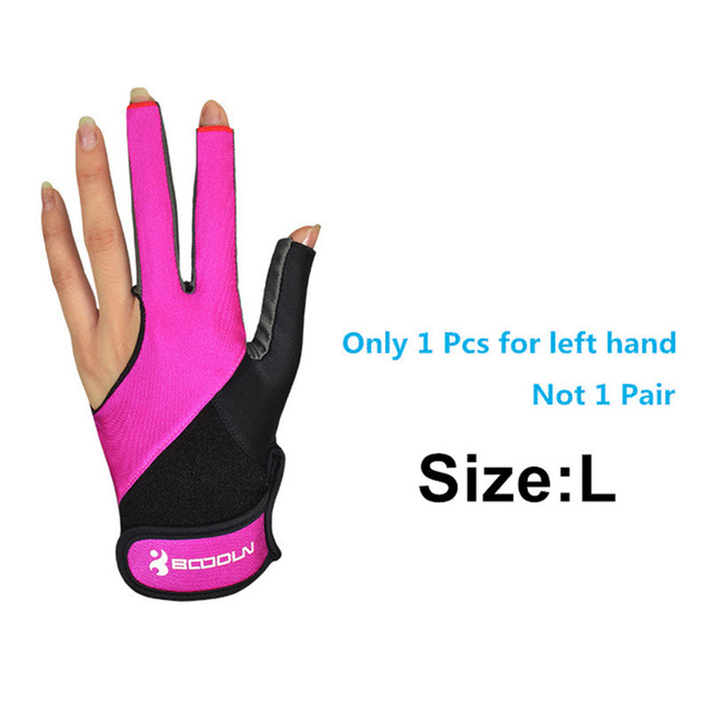 Boodun M200932 1Pc Breathable Billiard Pool Gloves Shooters Snooker Cue Sport Glove - Purple / L