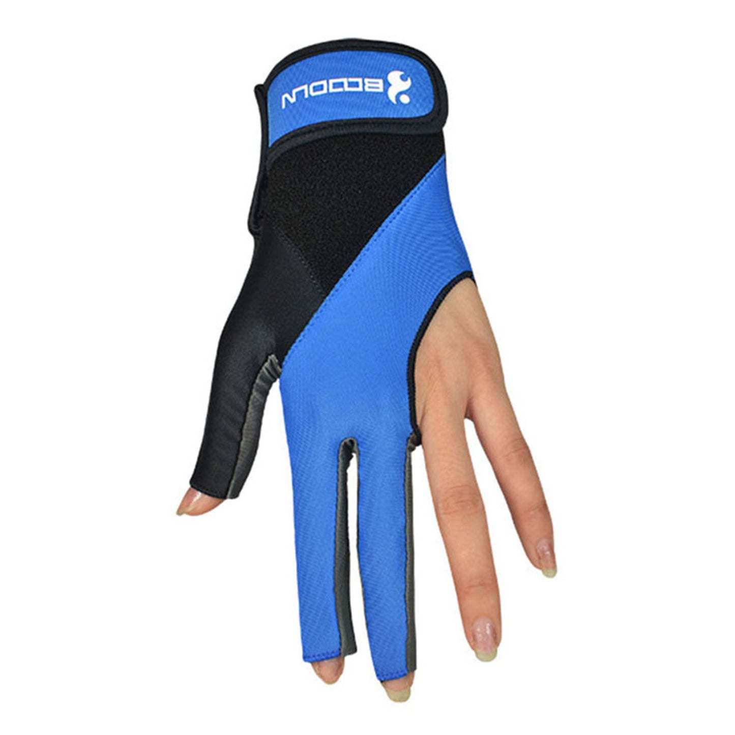 Boodun M200932 1Pc Breathable Billiard Pool Gloves Shooters Snooker Cue Sport Glove - Blue / M