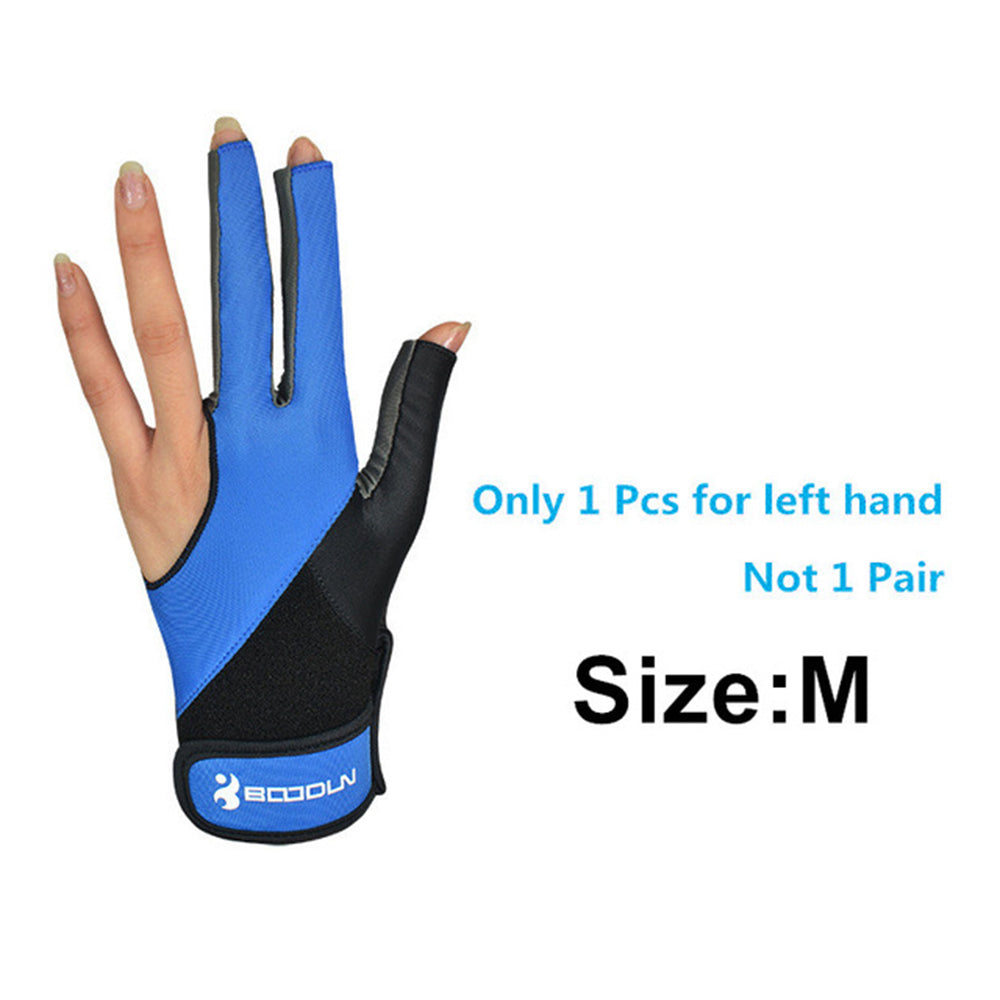 Boodun M200932 1Pc Breathable Billiard Pool Gloves Shooters Snooker Cue Sport Glove - Blue / M
