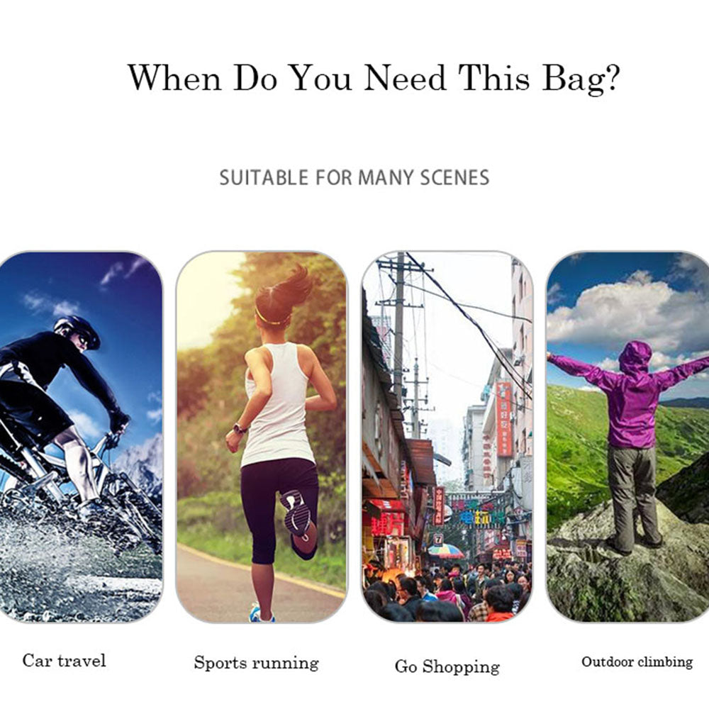 6.5-inch Vertical Multifunction Sports Tactical Mobile Phone Storage Pouch Dual Layer Waist Bag - Khaki