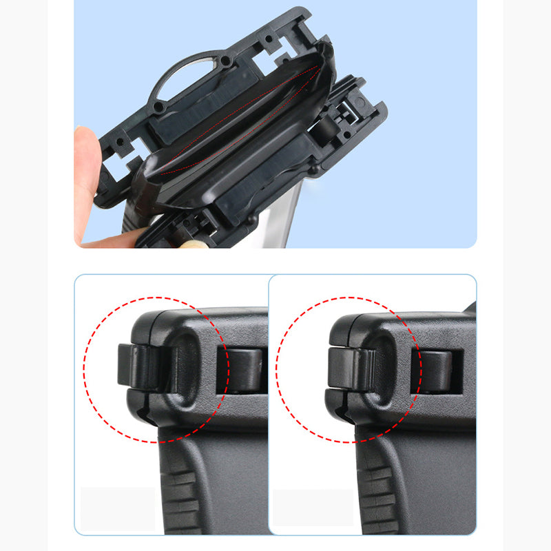 Waterproof Mobile Phone Bag Universal Beach Pool Swimming Cell Phone Pouch with Lanyard for 6.7'' Phones - Black