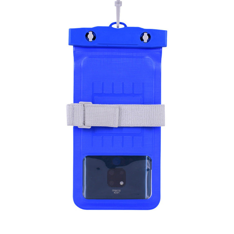 Waterproof Bag for Under 7.2-inches Cell Phone Universal Beach Pool Swimming Phone Pouch with Strap - Blue