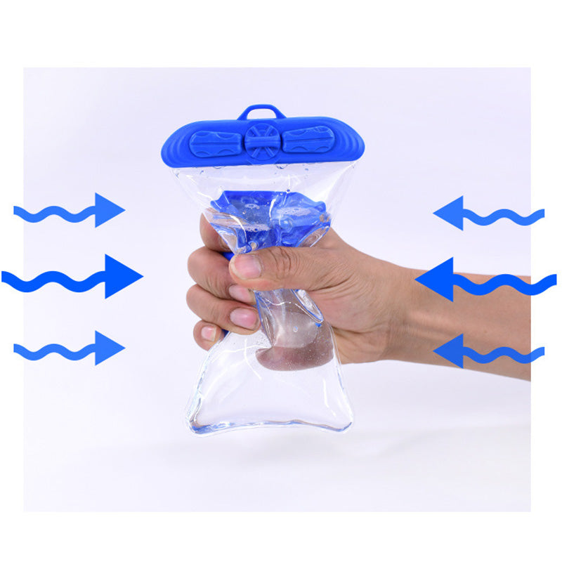 T-35C Universal Waterproof Bag for 5.2-6.4 inches Cell Phone Beach Pool Dry Bag Pouch with Lanyard for Swimming - White