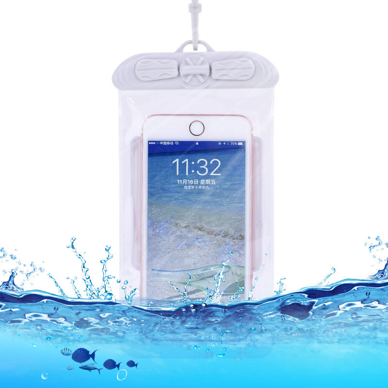 T-35C Universal Waterproof Bag for 5.2-6.4 inches Cell Phone Beach Pool Dry Bag Pouch with Lanyard for Swimming - Grey