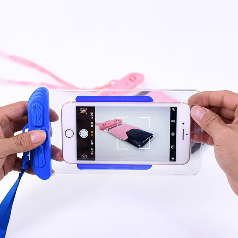 T-35C Universal Waterproof Bag for 5.2-6.4 inches Cell Phone Beach Pool Dry Bag Pouch with Lanyard for Swimming - Grey