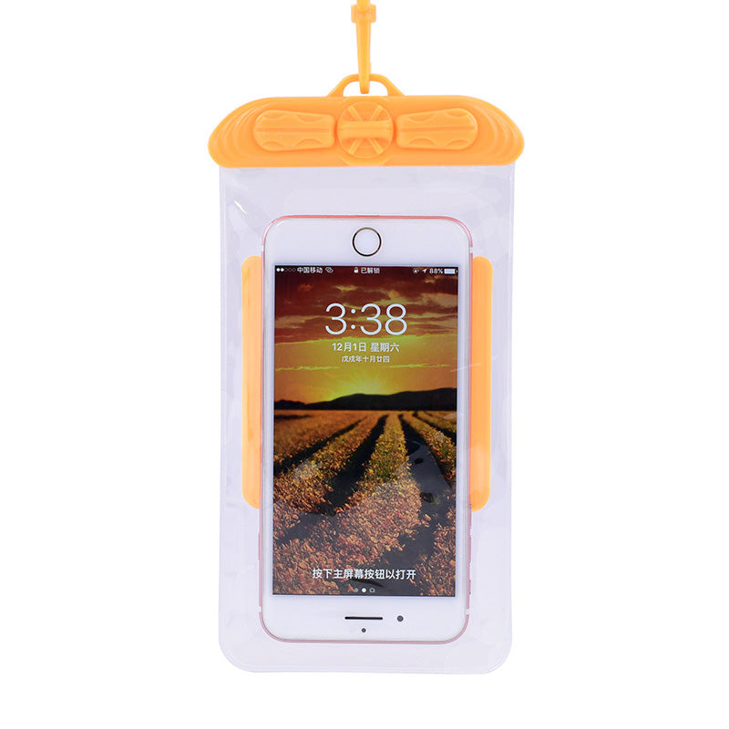 T-35C Universal Waterproof Bag for 5.2-6.4 inches Cell Phone Beach Pool Dry Bag Pouch with Lanyard for Swimming - Yellow