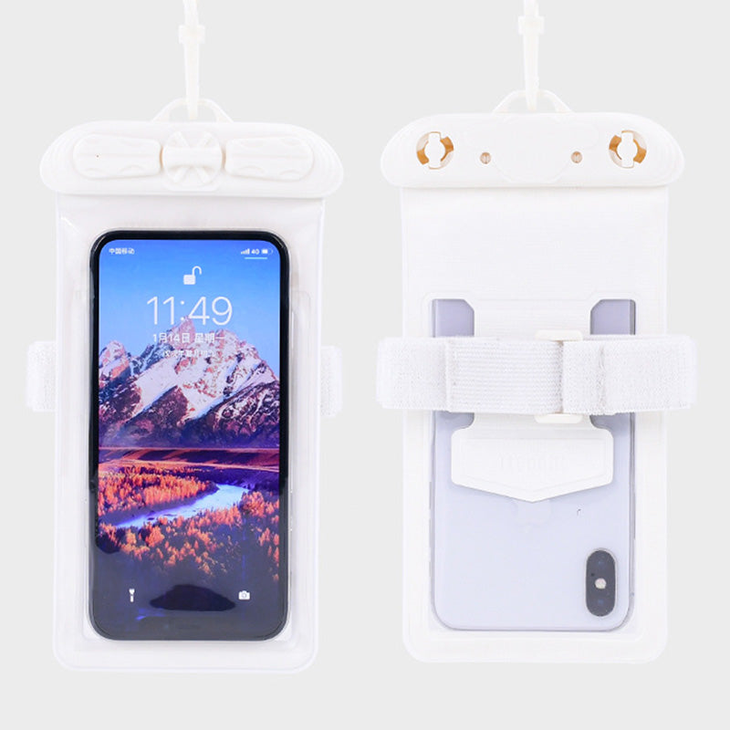 T-35N Waterproof Bag for Under 5.2-inches Mobile Phone Beach Pool Phone Dry Bag with Strap for Swimming - White