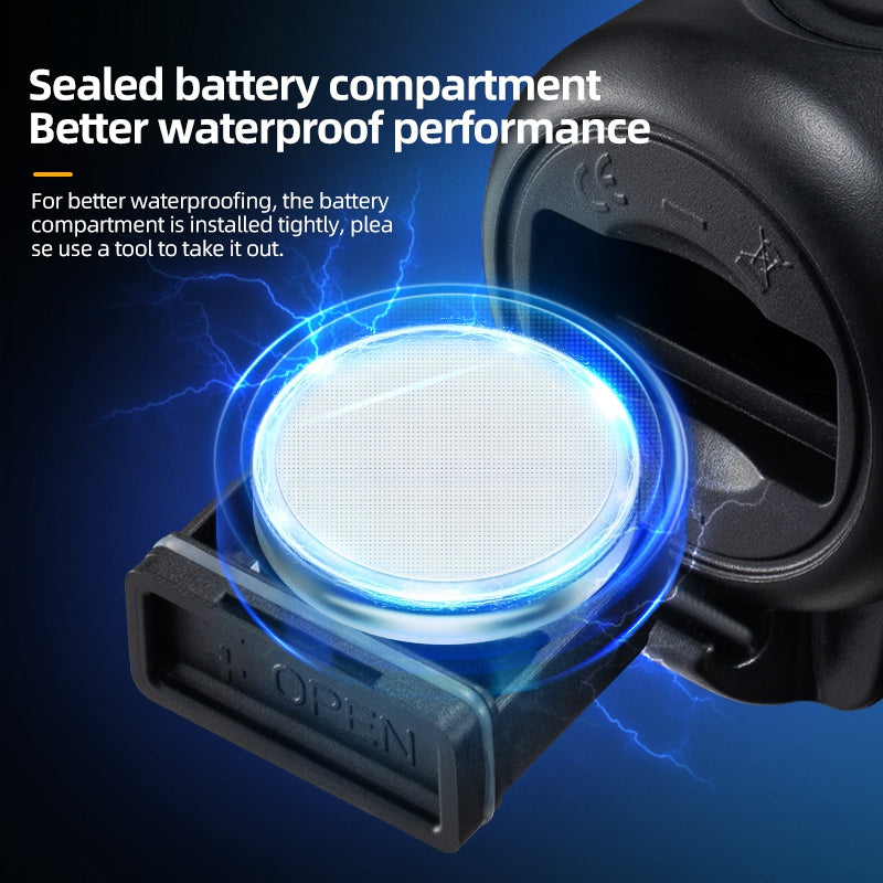 Rockbros EH-2 Bicycle Electronic Horn 120dB Big Power Bike Warning Safety Alarm Bell - Black