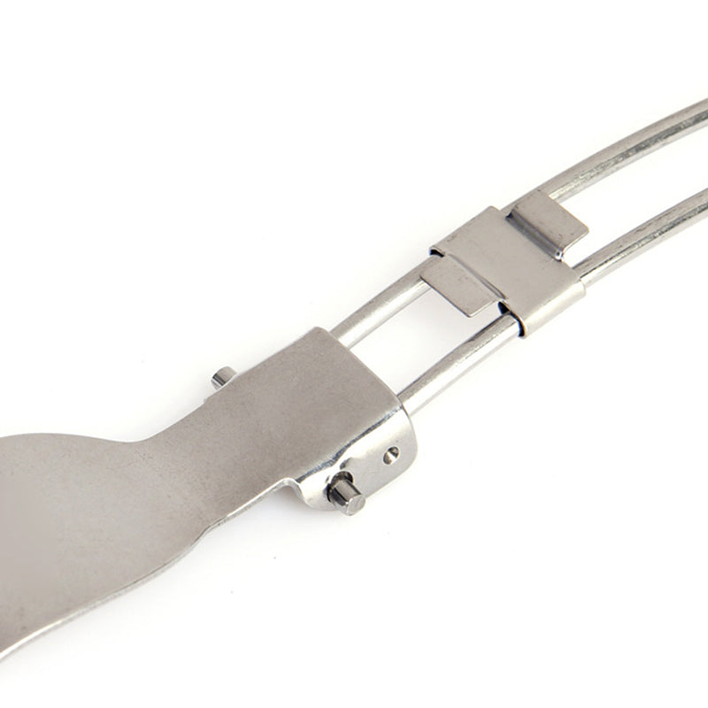 WIDESEA CJ1900 BPA-free No FDA Certified Foldable Camping Utility Cutlery Set Stainless Steel Spoon Fork Knife with Carrying Bag for Traveling Picnic Hiking