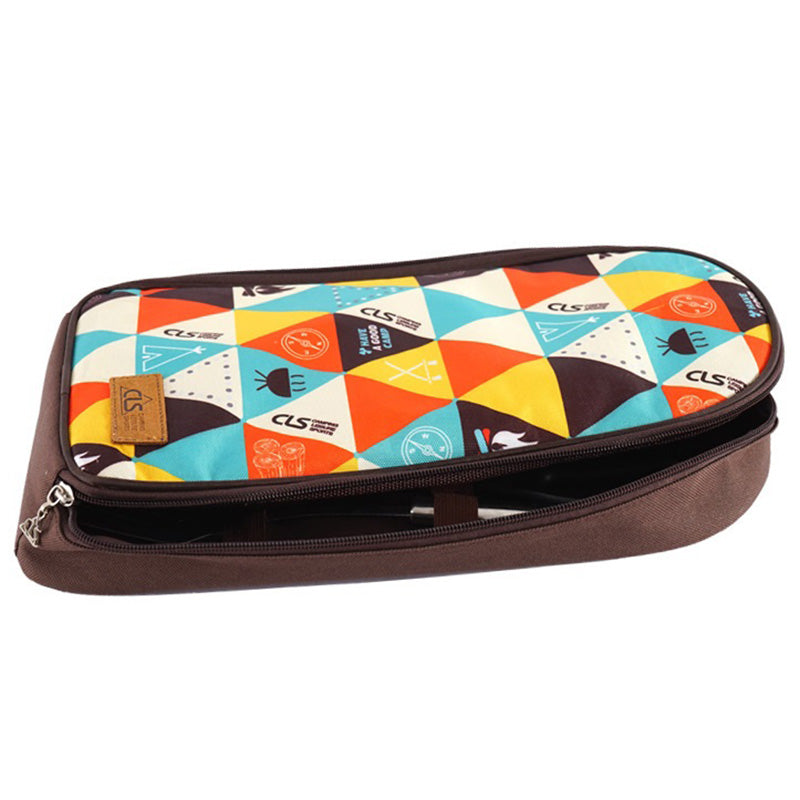 CLS Portable BBQ Storage Bag Camping Cookware Organizer Cooking Utensils Storage Bag Travel Tableware Storage Pouch - Coffee