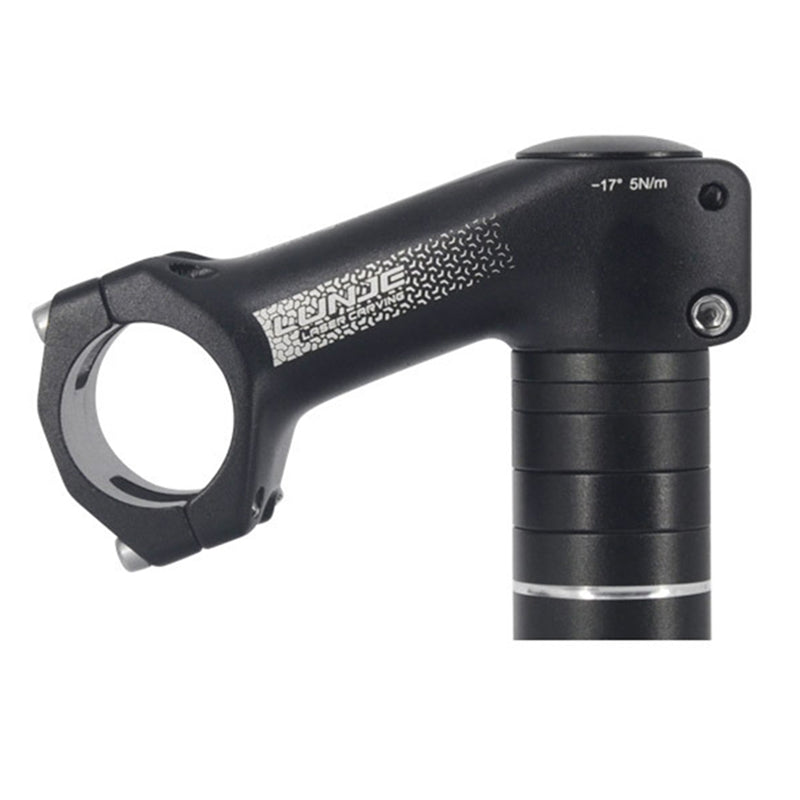 LUNJE A013 Aluminum Alloy Bike Stem 31.8mm MTB Stem ±17 Degrees Adjustable Raise Up Handlebar Tube - 60mm
