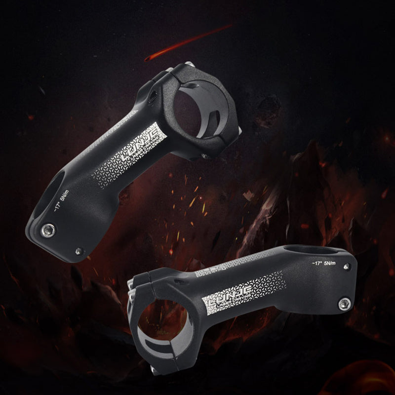 LUNJE A013 Aluminum Alloy Bike Stem 31.8mm MTB Stem ±17 Degrees Adjustable Raise Up Handlebar Tube - 70mm