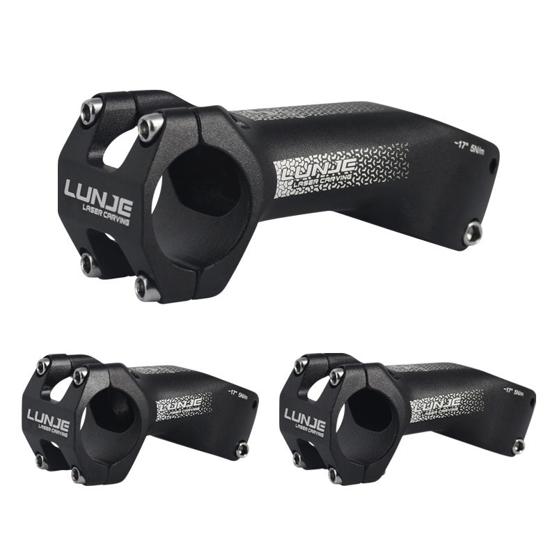 LUNJE A013 Aluminum Alloy Bike Stem 31.8mm MTB Stem ±17 Degrees Adjustable Raise Up Handlebar Tube - 70mm