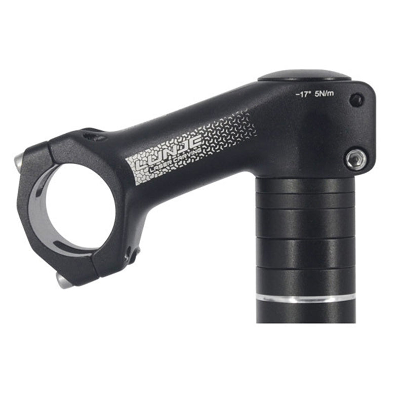 LUNJE A013 Aluminum Alloy Bike Stem 31.8mm MTB Stem ±17 Degrees Adjustable Raise Up Handlebar Tube - 80mm