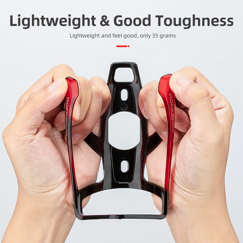 Rockbros 31210007001 Stylish Bicycle Cycling Plastic Water Bottle Cage MTB Road Bike Bottle Holder Rack - Yellow/Red