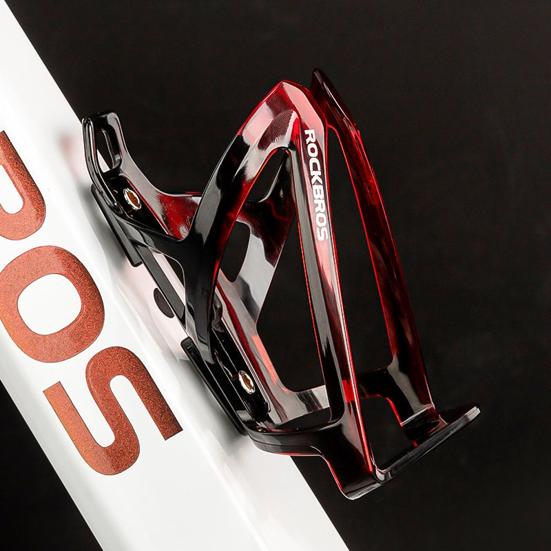 Rockbros 31210007001 Stylish Bicycle Cycling Plastic Water Bottle Cage MTB Road Bike Bottle Holder Rack - Yellow/Red