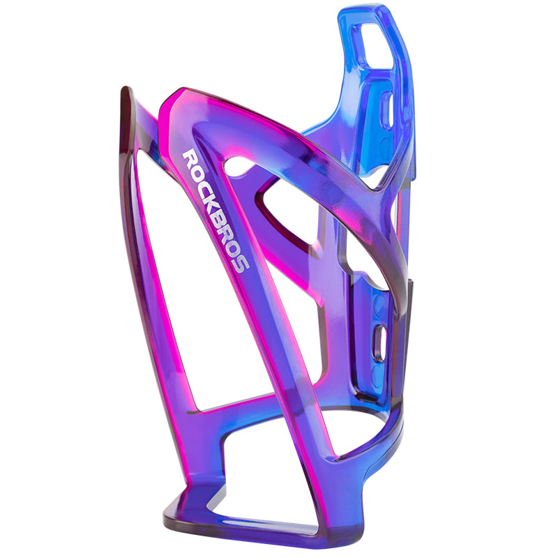 Rockbros 31210007001 Stylish Bicycle Cycling Plastic Water Bottle Cage MTB Road Bike Bottle Holder Rack - Blue/Purple