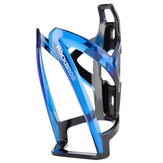 Rockbros 31210007001 Stylish Bicycle Cycling Plastic Water Bottle Cage MTB Road Bike Bottle Holder Rack - Black/Blue