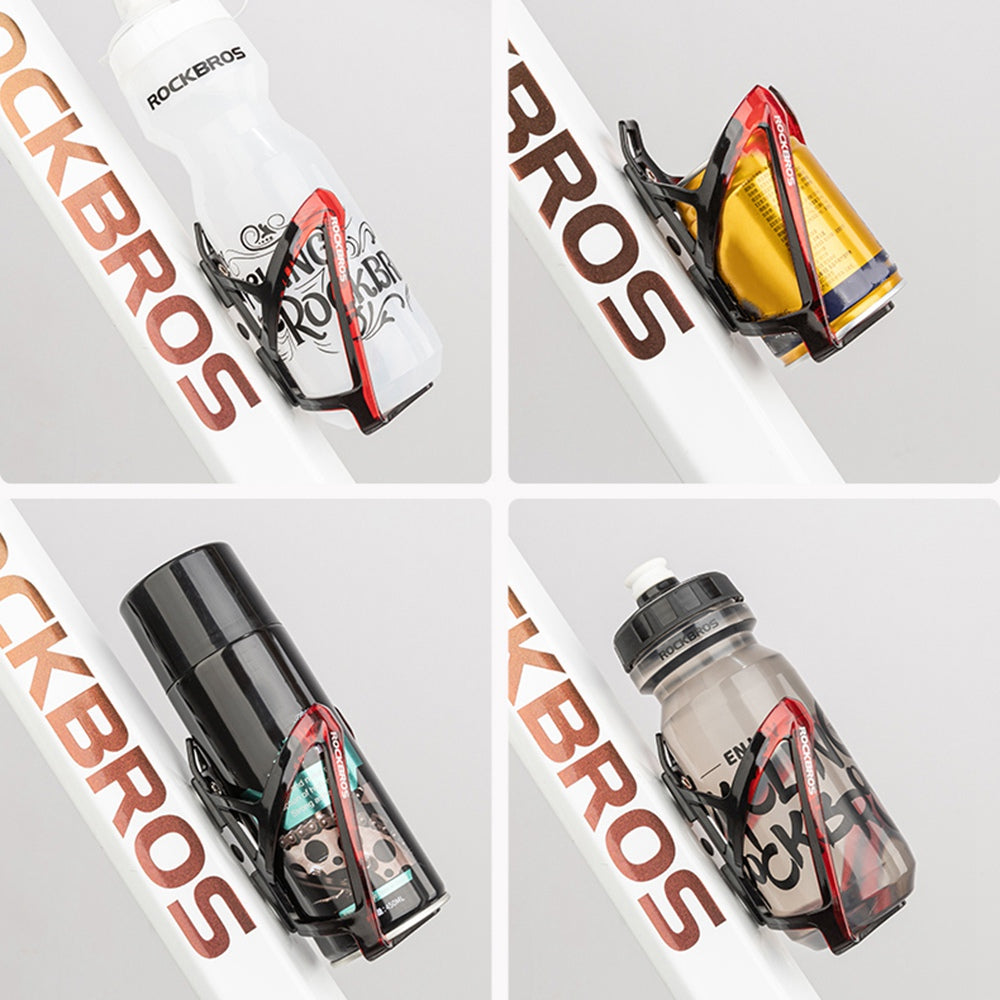 Rockbros 31210007001 Stylish Bicycle Cycling Plastic Water Bottle Cage MTB Road Bike Bottle Holder Rack - Black/Blue