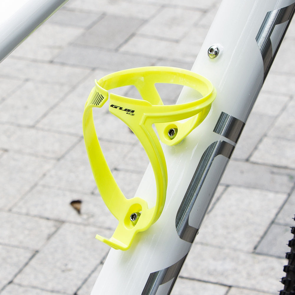 G07 Stylish Bicycle Cycling Plastic Water Bottle Cage MTB Road Bike Bottle Holder Rack - Fluorescent Yellow