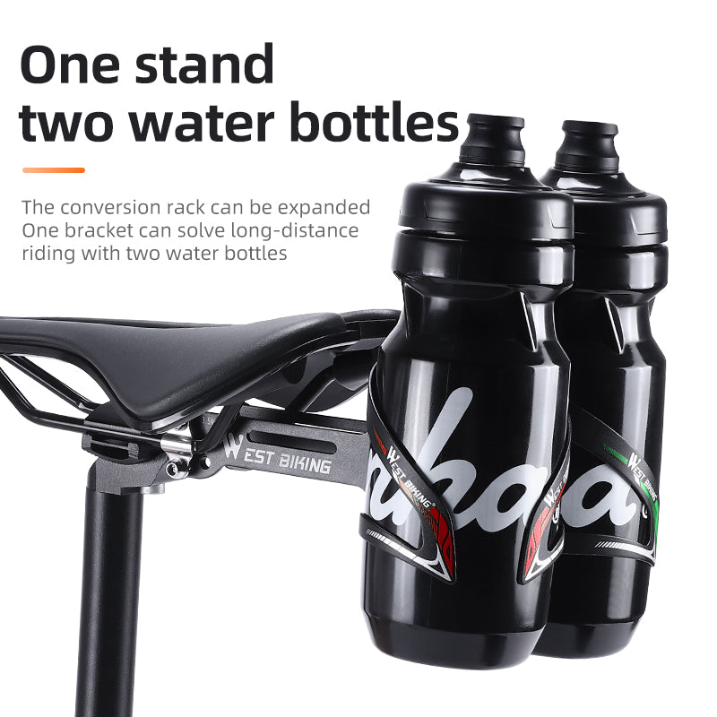 YP0719305 Multifunction Bike Bottle Cage Seat Saddle Mount Adapter Water Bottle Holder with Adjustable Angle