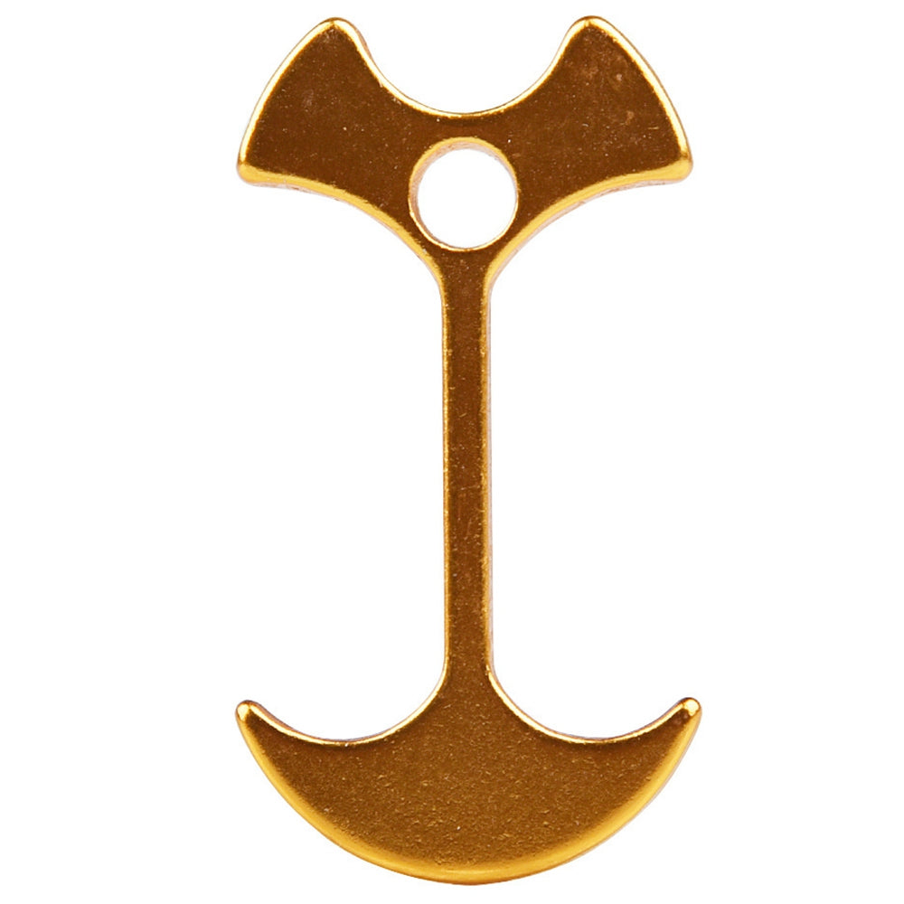 Uniqkart THFSK-003 Outdoor Camping Fishbone Plank Road Anchor Tent Peg Awning Fixed Nail (Without Spring) - Yellow