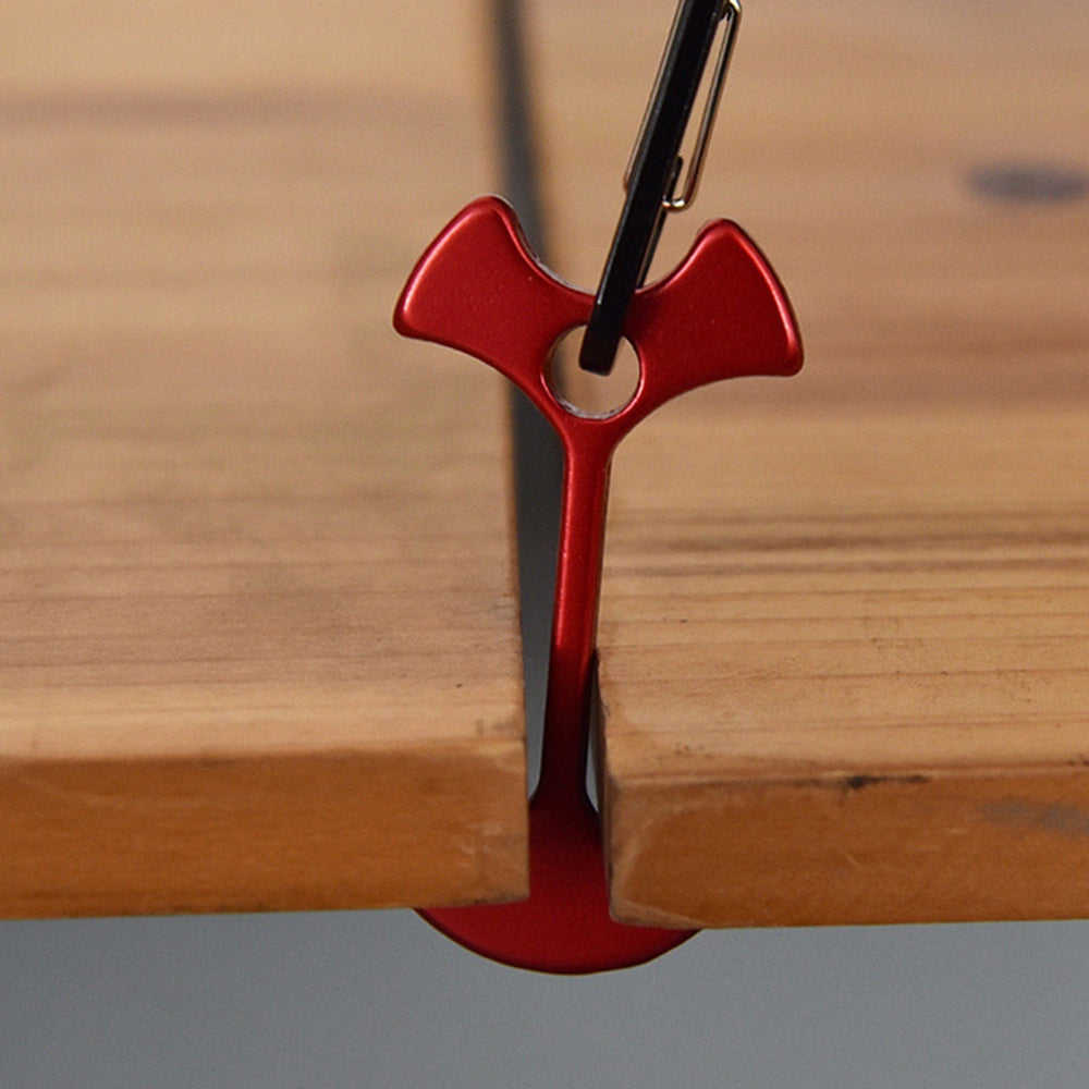Uniqkart THFSK-003 Outdoor Camping Fishbone Plank Road Anchor Tent Peg Awning Fixed Nail (Without Spring) - Red