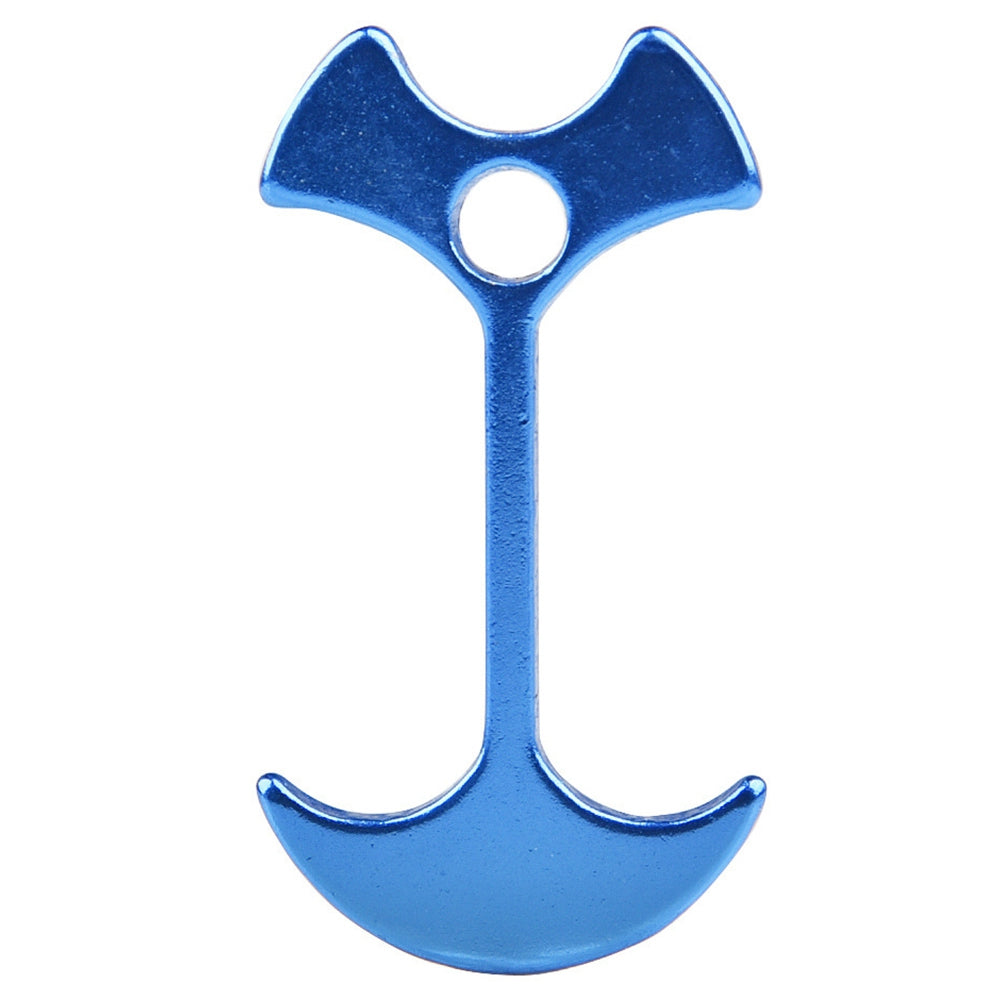 Uniqkart THFSK-003 Outdoor Camping Fishbone Plank Road Anchor Tent Peg Awning Fixed Nail (Without Spring) - Blue