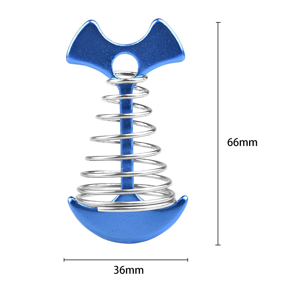 Uniqkart THFSK-003 Adjustable Tent Rope Buckle Fishbone Anchor Hooks Awning Cover Stake Fixed Nail - Blue